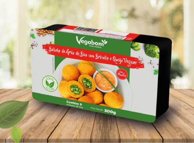Detalhes do produto Bolinho de Grão de Bico com Brócolis e Queijo vegano - 300g