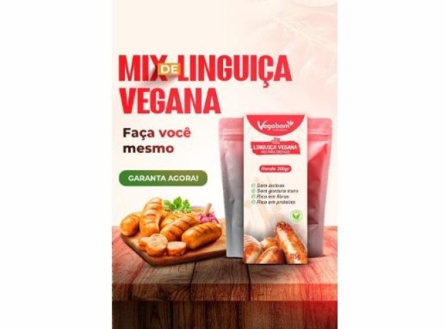 Detalhes do produto MIX PRONTO PARA PREPARO DE LINGUIÇA VEGANA 